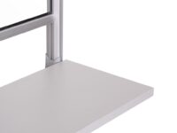 Mobile Individual Standing Workstation with Glass Panel